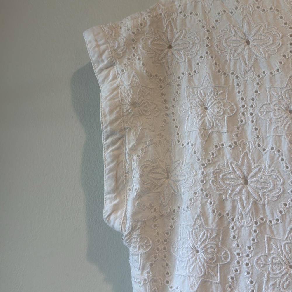 Vineyard Vines Island Eyelet White Short Sleeve Dress - Picture 7 of 12